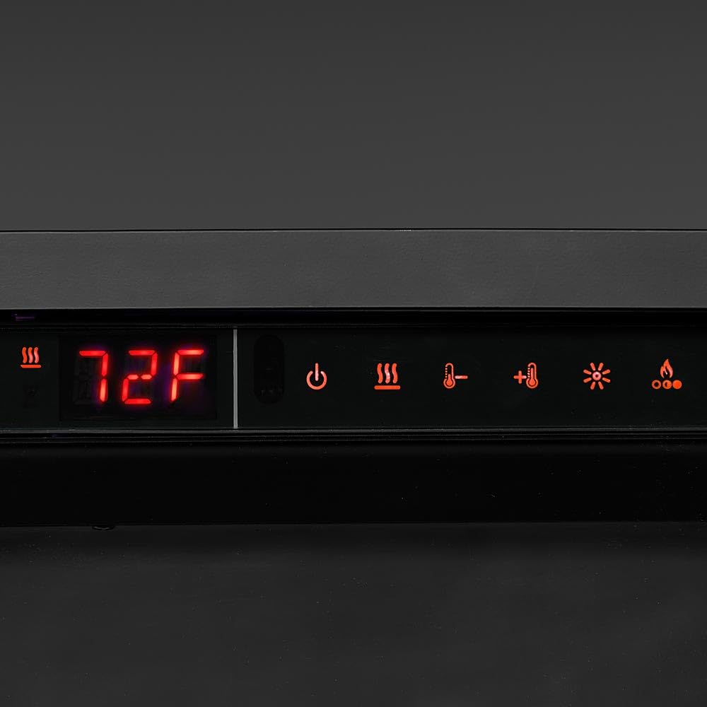 Dimplex 50 Inch Slim Built-in Linear Electric Fireplace Heater | Shallow 4-Inch Depth with LED Multi-Color Flames | Remote and Acrylic Crystal Ember Bed Included | Thin Flush Mount | 1500W DIMPLEX