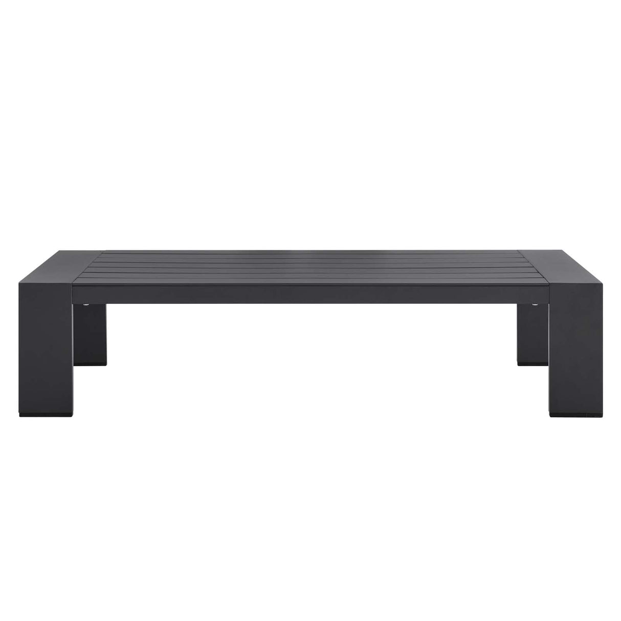 Modway Tahoe Aluminum Outdoor Patio Coffee Table in Gray Modway