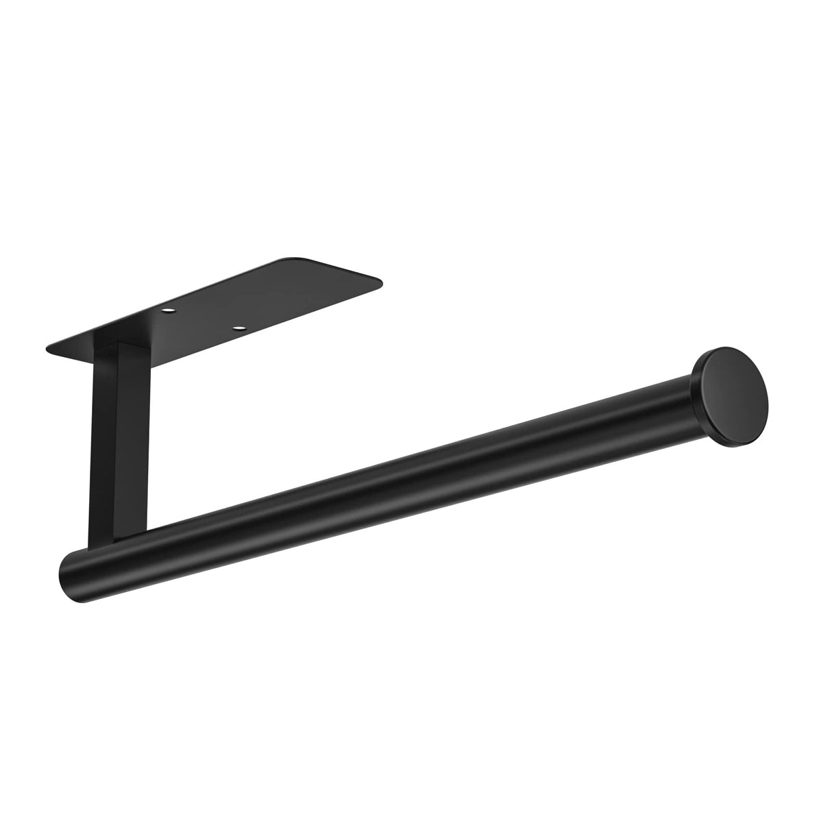 ASTOFLI Paper Towel Holder Under Cabinet, Self Adhesive and Drilling Paper Towel Holder Wall Mount for Kitchen, Black Paper Towel Holder SUS304 Stainless Steel ASTOFLI
