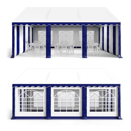 GREEN PARTY 16x20FT Party Tent Heavy Duty, Large Wedding Event Shelters with 3 Carry Bags & Removable Sidewalls, Outdoor Canopy Gazebo Commercial Tent for Carport Camping Garden Patio GREEN PARTY