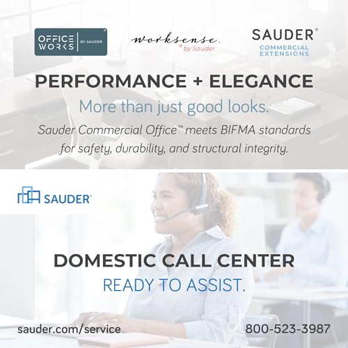 Sauder Cottage Road Book Shelf, Bookshelf with Storage, Library Bookcase with Doors and Adjustable Shelves, in Raven Oak Finish Sauder