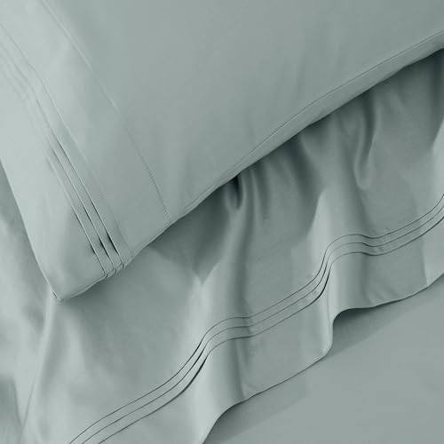 Superior 100% Egyptian Cotton 650 Thread Count, Standard 2-Piece Pillowcase Set, Single Ply, Solid, Teal Superior