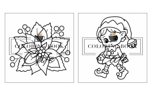 Cozy Christmas: Cute and Cozy Coloring Book for Adults & Teens Featuring Easy and Bold Christmas Designs WoodArtSupply