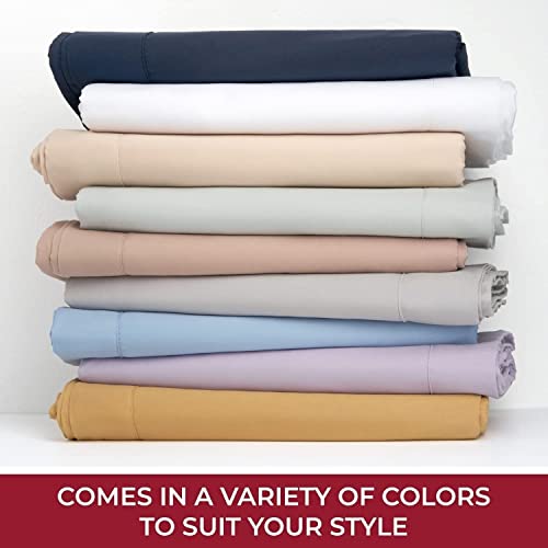 Mellanni Twin Fitted Sheet - Iconic Collection Bedding Sheets with up to 16 inch Deep Pocket - Soft & Cooling - Fade & Stain Resistant - 1 PC (Twin, White) Mellanni