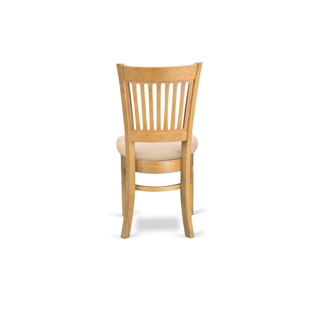 East West Furniture OXVA5-OAK-C 5 Piece Dining Set Includes a Square Solid Wood Table and 4 Linen Fabric Kitchen Room Chairs, 36x36 Inch East West Furniture