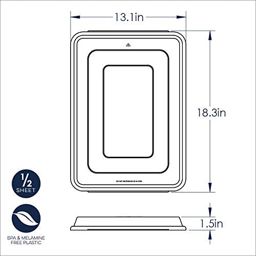 Nordic Ware Half Sheet Cover, 13 by 18 Inch, Clear Nordic Ware