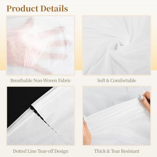100PCS Disposable Massage Table Sheets, 71” x 31.5” Disposable Massage Bed Covers, Breathable Non-Woven Fabric Tattoo Bed Sheets, Single Use Hygiene Sheet for SPA Centers, Beauty Salons, Hotels DIMEGON