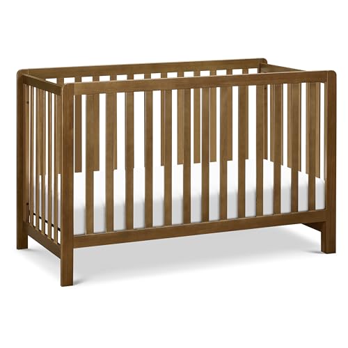 Carter's by Davinci Colby 4-in-1 Low-Profile Convertible Crib in Walnut, Greenguard Gold Certified