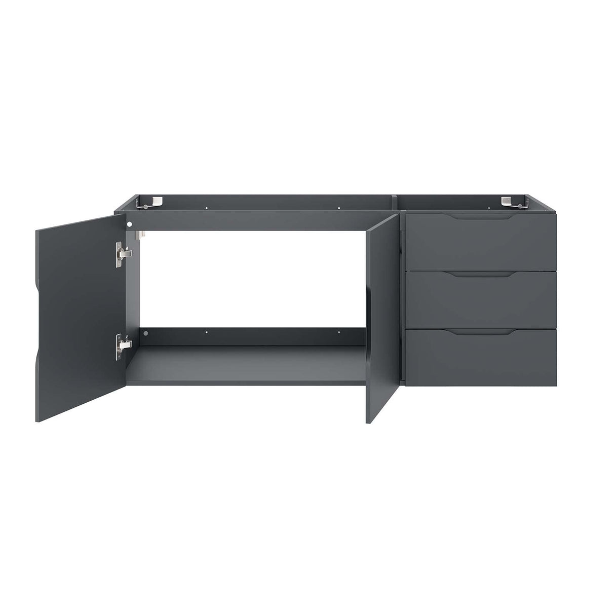 Modway Vitality 48" Double or Single Sink Compatible (Not Included) Bathroom Vanity Cabinet, 48 Inch,Grey Modway