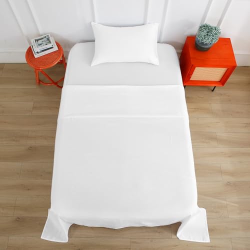 Air Mattress Sheet Set Twin Size,3 Piece Deep Pocket Bed Sheet Set for 16-24 Inch Air Bed,Easy Inflate Access,Perfect for Guest Room, RV, Camping,White Bedecor