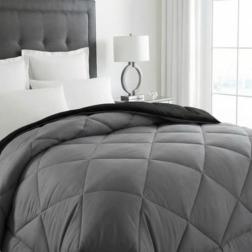 Twin/Queen/King Down Alternative Comforter, 2100 Series All-Season Duvet Insert with Corner Tabs, Box-Stitch, Soft Microfiber, Machine Washable (White, King) Pantrypoet