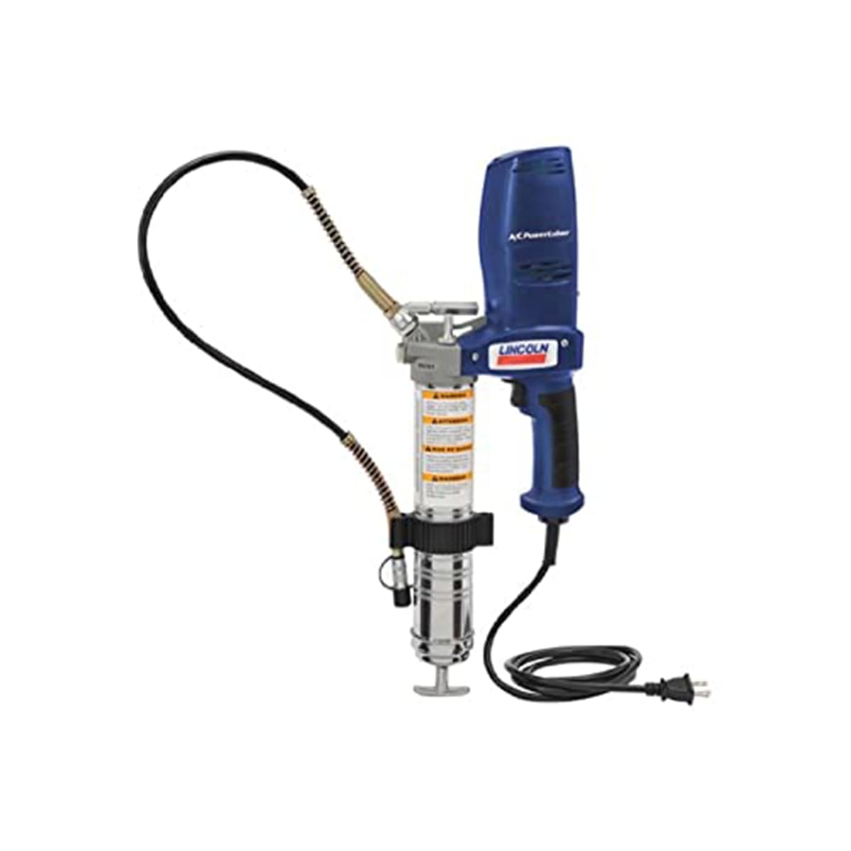 Lincoln AC2440 120 Volt Corded Electric Grease Gun with 2-Speed Transmission, Variable-Speed Trigger, 3.6 oz (L) / 10.5 oz (H), 30 Inch Flex Hose, Safety Relief Valve, Bulk Fill or Grease Cartridge Lincoln
