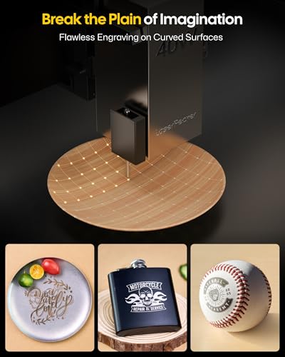 LaserPecker LX2 20W All-in-One Desktop Laser Engraver Cutter, 19.7" x 12" Large Working Area 1000mm/s High-Speed 12MP Camera Class 1 Safety Laser Engraving Machine for Wood Metal Acrylic, Basic Bundle LaserPecker