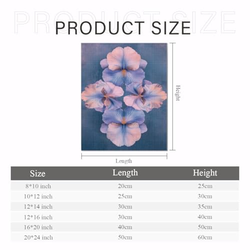 Kaleidoscope Floral pattern-107742 Diamond Painting Kits, DIY 5D Paint for Adults Kids, Full Drill Crystal Diamond Drawing Suitable for Home Wall Decoration Fhuyiks
