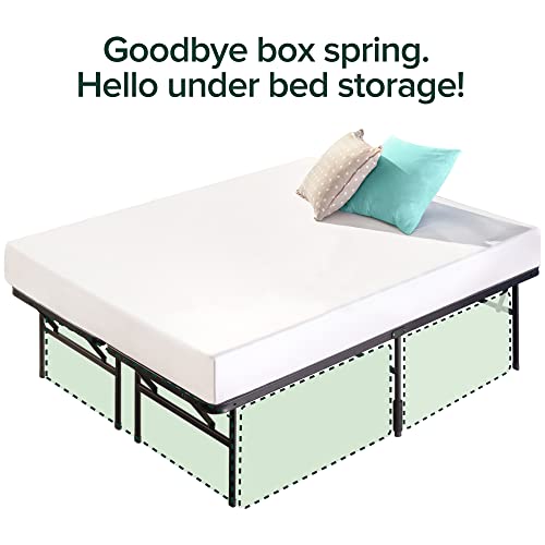 ZINUS SmartBase Tool-Free Assembly Mattress Foundation, 14 Inch Metal Platform Bed Frame, No Box Spring Needed, Sturdy Steel Frame, Underbed Storage, Queen Zinus