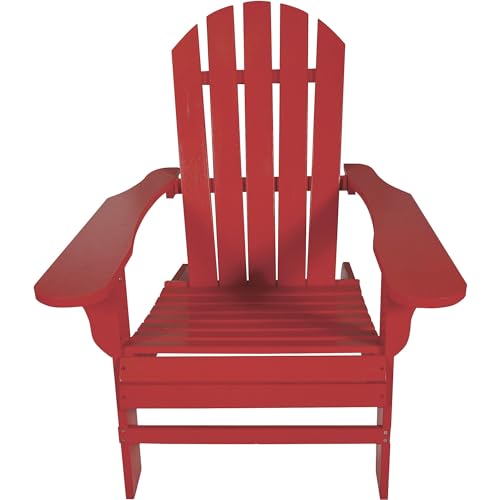 Leigh Country Red Adirondack Chair for Patio, Deck or Yard Leigh Country