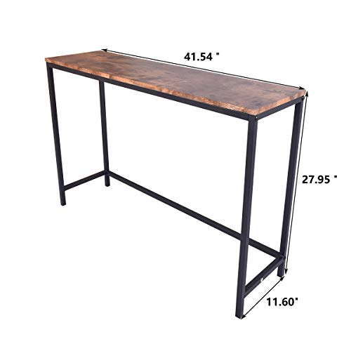 HOMERECOMMEND Console Table for Entryway Narrow Sofa Tables Entryway Table Rustic Narrow Entrance Front Door Console Table Accent Table for Living Room Corridor Hallway Rustic Brown HOMERECOMMEND