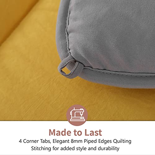 APSMILE Reversible Full/Queen Bed Comforter - All-Season Down Alternative Comforter, Ultra-Soft Cloud Fluffy Microfiber Quilt Duvet, Illuminating Yellow/Ultimate Gray APSMILE