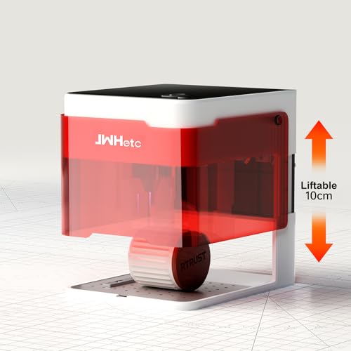 JWHetc X-Pro 5W Laser Engraver Machine, Portable 5000mW Laser Engraver and Cutter Machine for Wood Leather Metal Silicone Paper Glass Cloth,Class 1 for DIY Supports Win/Mobile System/Offline Class 1 JWHetc