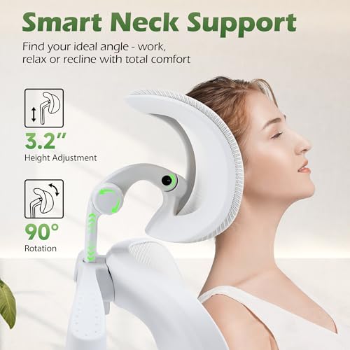 AreShark Office Chair Ergonomic Desk Chairs with Adjustable Lumbar Support& Headrest Hanger, High Back Breathable Mesh Chair with Wheels, Rolling Swivel Comfy Task Computer Chair for Home Work Gaming AreShark