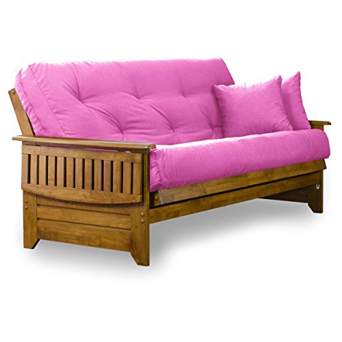 Nirvana Futons Brentwood Tray Arm Queen Size Wood Futon Frame - Heritage Finish Nirvana Futons