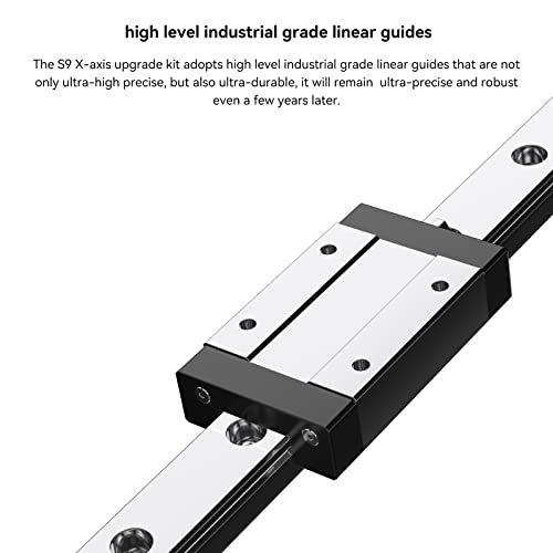 SCULPFUN S9 X-axis Upgrade Kit, High Precision Industrial X-axis Linear Guide Kit for SCULPFUN S9/S6 Pro Laser Engraver to Reduce Engraving Wave Marks, Easy to Install, No Need Drilling SCULPFUN
