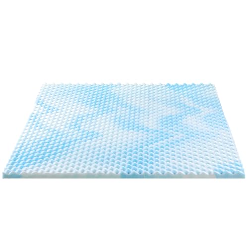 ZINUS 1.5 Inch Swirl Gel Cooling Memory Foam Mattress Topper, Smaller, More Convenient WonderBox Packaging, Cooling, Airflow Design, CertiPUR-US Certified, Twin Zinus
