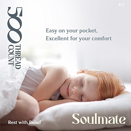 Mayfair Linen 100% Cotton Sheets Queen Size Bed Set - 500 Thread Count Sheets Queen Size 4 PC Set (White), Soft, Cooling, Hotel-Quality 16" Deep Pocket Cotton Bedsheet for Hot Sleepers Mayfair Linen