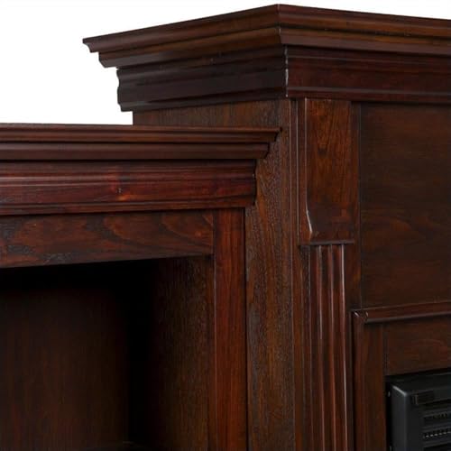 SEI Furniture Tennyson Electric Bookcases Fireplace, Espresso (FA8545BE) SEI Furniture