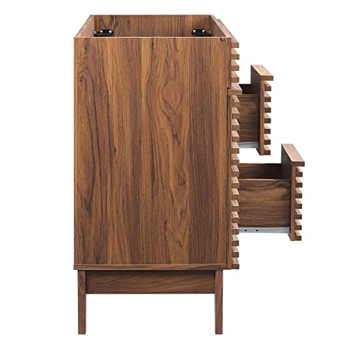 Modway Render 48" Double Sink Compatible (Not Included) Bathroom Vanity Cabinet in Walnut Modway