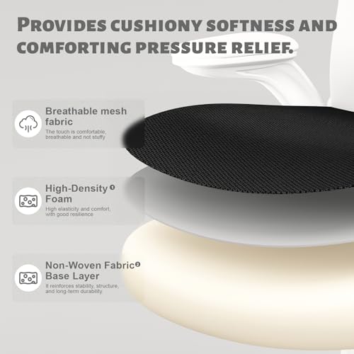 TLLMOON Ergonomic Office Chair with Headrest,Adjustable Back and Lumbar Support, Arm Rest Computer Chair Adults,90-120° Tilt Lock Rolling Swivel,Home Office Task Chair(White-Black) TLLMOON