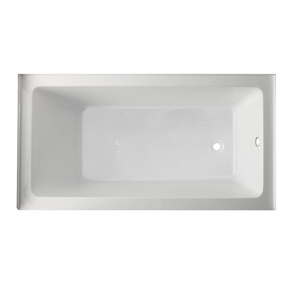 Aqua Eden VTAP6032R22C 60-Inch Anti-Skid Acrylic 3-Wall Alcove Tub with Right Hand Drain Hole, White Kingston Brass