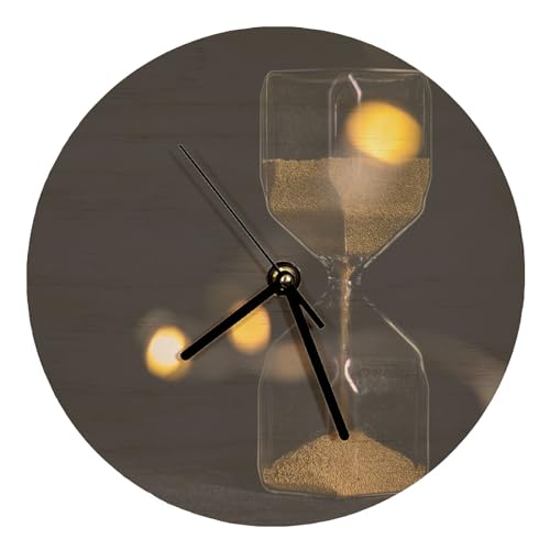 FOKOCALI 20 Pack Wooden Wall Clock 7.9 inch Sublimation Round Wall Clock Blanks Wood Clocks for Living Room DIY Sublimation Heat Press Printing FOKOCALI