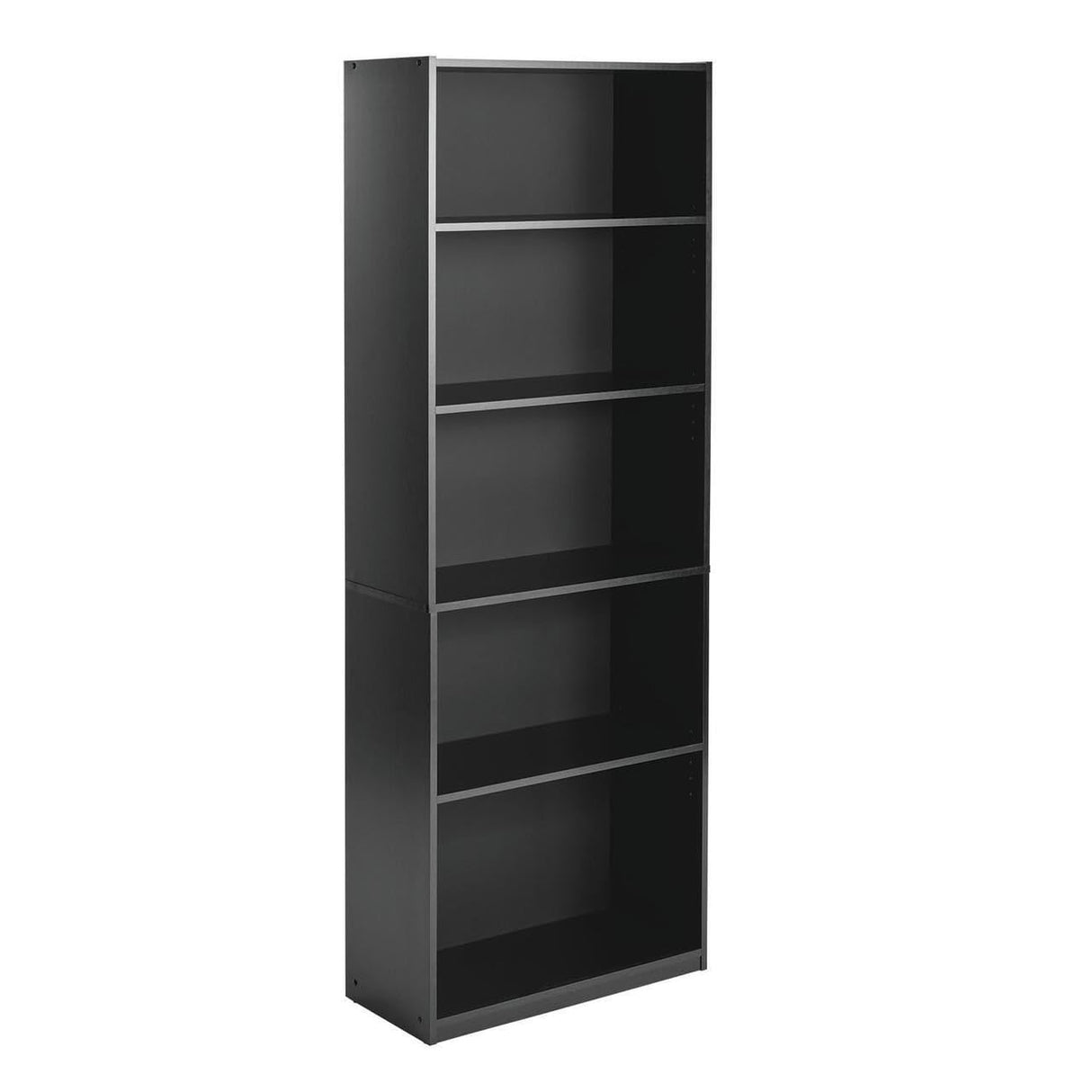 Mainstay` 71" 5-Shelf Standard Bookcase (Black) Mainstay