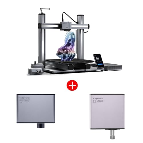 Snapmaker 2.0 A350T 3 in 1 3D Printer with 3D Printing Laser Engraving CNC Carving,and 10W Laser Module & 200W CNC Module Snapmaker