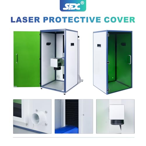 SFX OD6+ Protective Cover for Laser Marking Machines Laser Engraver Protective Cover Laser Ptotective Cover 360° Protection UV, YAG, Semiconductor Laser Safe Customizable Size(350 * 350 * 1000) XINCHENG PRECISION