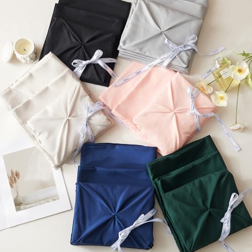 CozyLux Queen Comforter Set Black, 7 Pieces Pintuck Bed in A Bag, Premium Black Comforter Queen Size, Pinch Pleat Bedding Sets with Comforter, Sheets, Pillowcases & Shams CozyLux