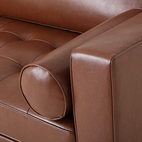 Christopher Knight Home Malinta Sofas, Cognac Brown + Espresso Christopher Knight Home