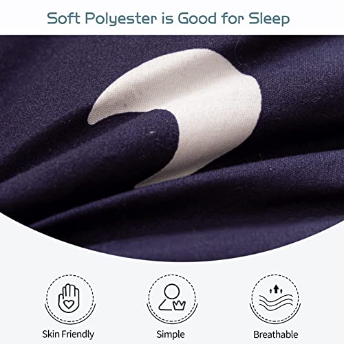 MAXYOYO Futon Mattress, Navy Star Japanese Floor Mattress Portable Quilted Bed Mattress, Extra Thick Folding Sleeping Pad Breathable Floor Lounger Guest Bed for Camping Couch, Full MAXYOYO