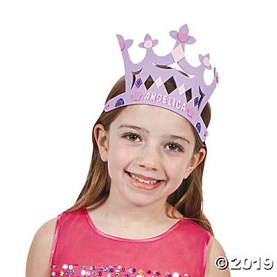 DIY Foam Princess Crown Kits - Makes 12 Tiara Crowns - Party Crafts and Activity Kits for Kids Fun Express