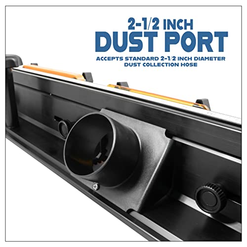 Peachtree Woodworking 32 inch Deluxe Router Table Fence with Featherboard •1/4 inch Aluminum Shims •Aluminum Extruded L Fence with Shim Offset Peachtree Woodworking