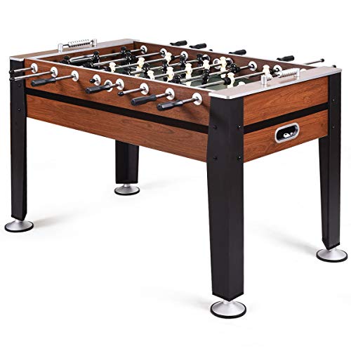 GYMAX Foosball Table, 54” Full Sized Soccer Game Table with 2 Footballs, Game Tables for Game Room Adults Kids Family Night GYMAX