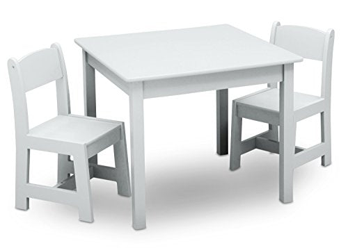 Delta Children MySize Kids Wood Table and Chair Set (2 Chairs Included) - Ideal for Arts & Crafts, Snack Time, & More - Greenguard Gold Certified, Delta Children