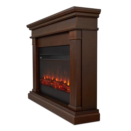 Real Flame Beau 59" Landscape Electric Fireplace with Mantel for Living Room or Bedroom, Replaceable Fireplace Insert Heater, Realistic Log and Flame Effect, Remote Control, Timer Real Flame