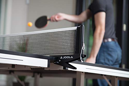 JOOLA Rally TL Professional MDF Indoor Ping Pong Table w/ Quick Clamp Table Tennis Net & Post Set - 10 Minute Easy Assembly - Corner Ball Holders - Tournament Quality - Includes Playback Mode JOOLA