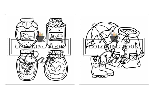 Cozy Autumn: Cute and Cozy Coloring Book for Adults & Teens Featuring Easy and Bold Autumn Designs (Bold and Easy Coloring Books) Majosta