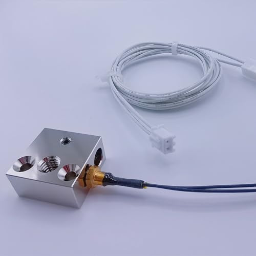 Updated High Temperature 3D Printer Heater Block, CR-10 Plated Copper Heater Block Compatible for MK8 Extruder Ender 3 Hotend,Ender 3 V2,Ender 3 Pro/Ender 5 Pro Plus CR10 S4 S5 3D Printer, TIEXYE