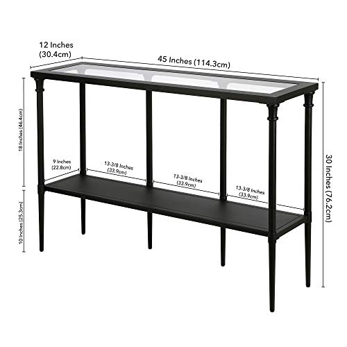 Dafna 45'' Wide Rectangular Console Table in Blackened Bronze Henn&Hart