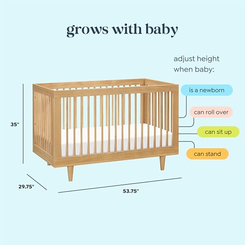 DaVinci Marley 3-in-1 Convertible Crib in Honey, Greenguard Gold Certified DaVinci
