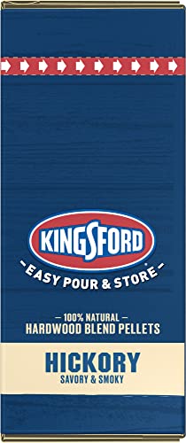 Kingsford 100% Natural Hickory Hardwood Blend Pellets - For All BBQ Grills & Smokers, 18 lbs Kingsford